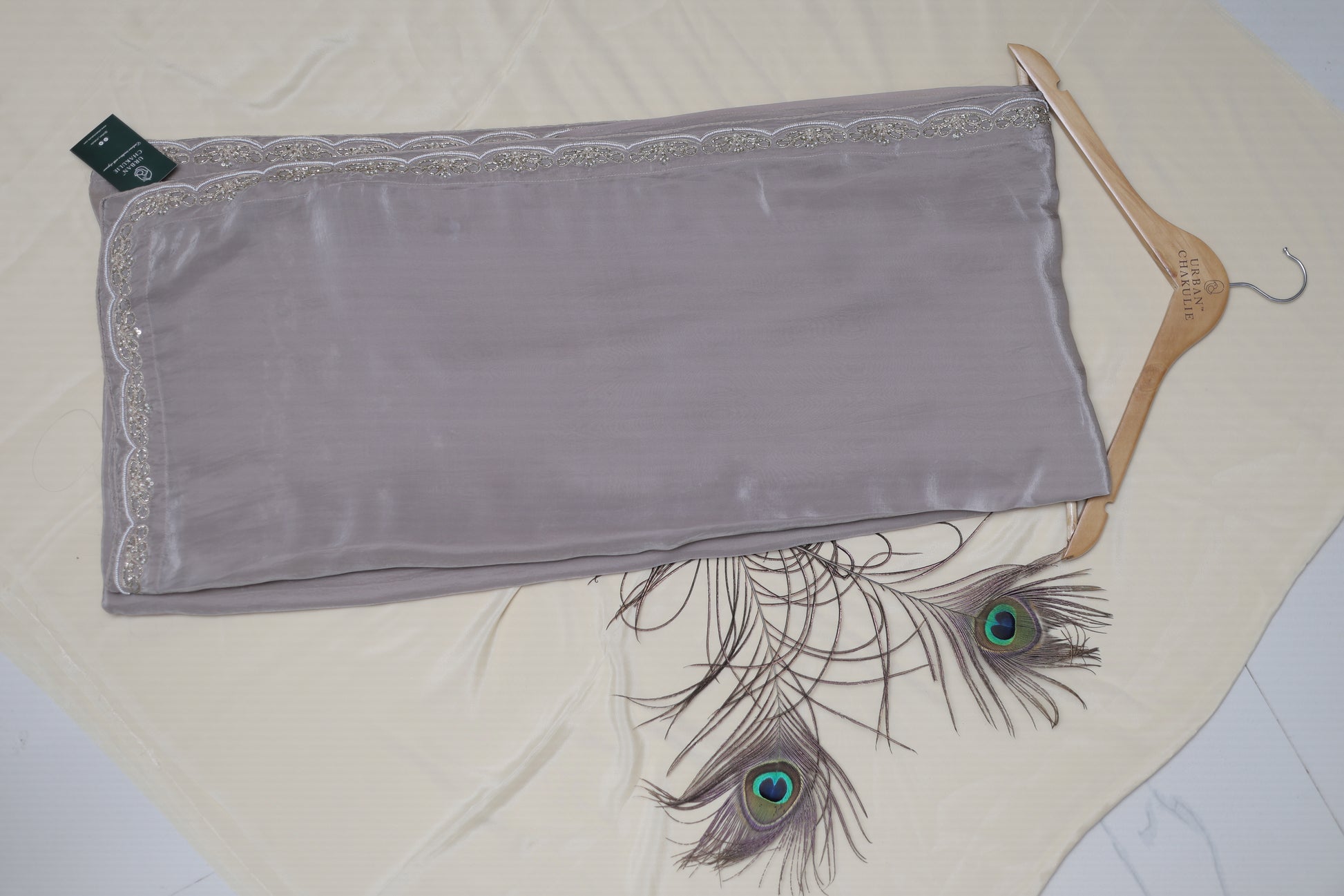 METALLIC BEIGE - H.O.SILK SAREE (PUSHPA REKHA-FLORAL LINE)