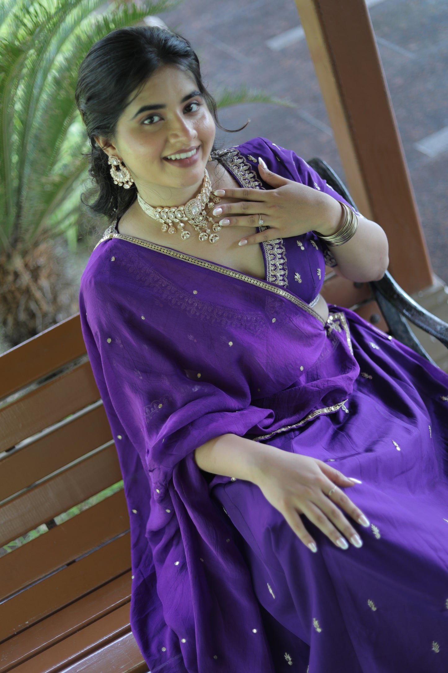 DEEP VIOLET LEHENGA SET (JAMUNI MOHINI-PURPLE BEAUTY)