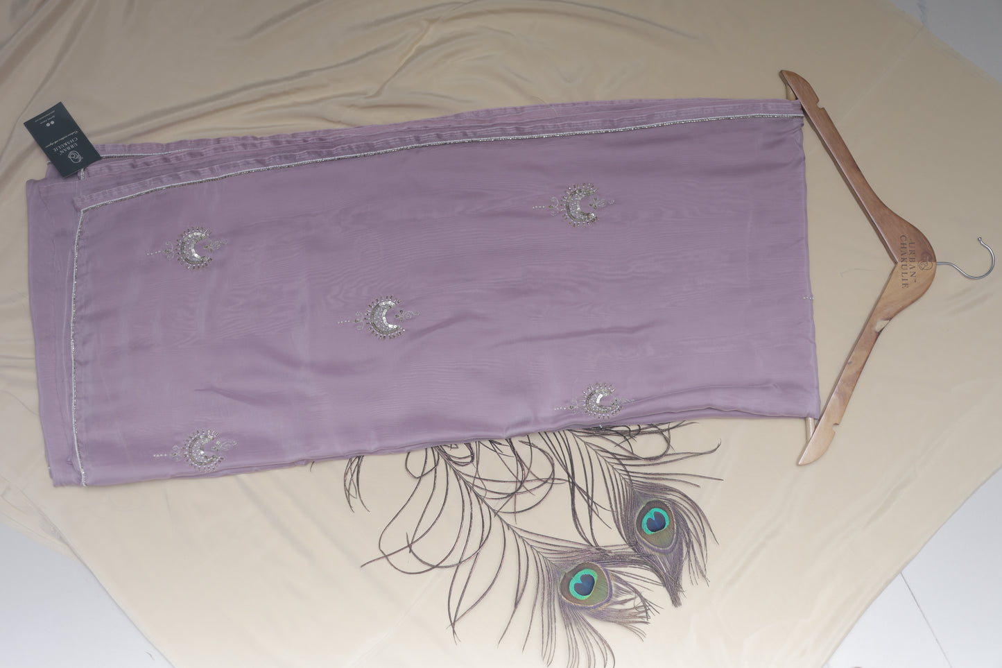 LIGHT PURPLE - AUTUMN CREPE SAREE (INDU REKHA- MOON’S ARC)
