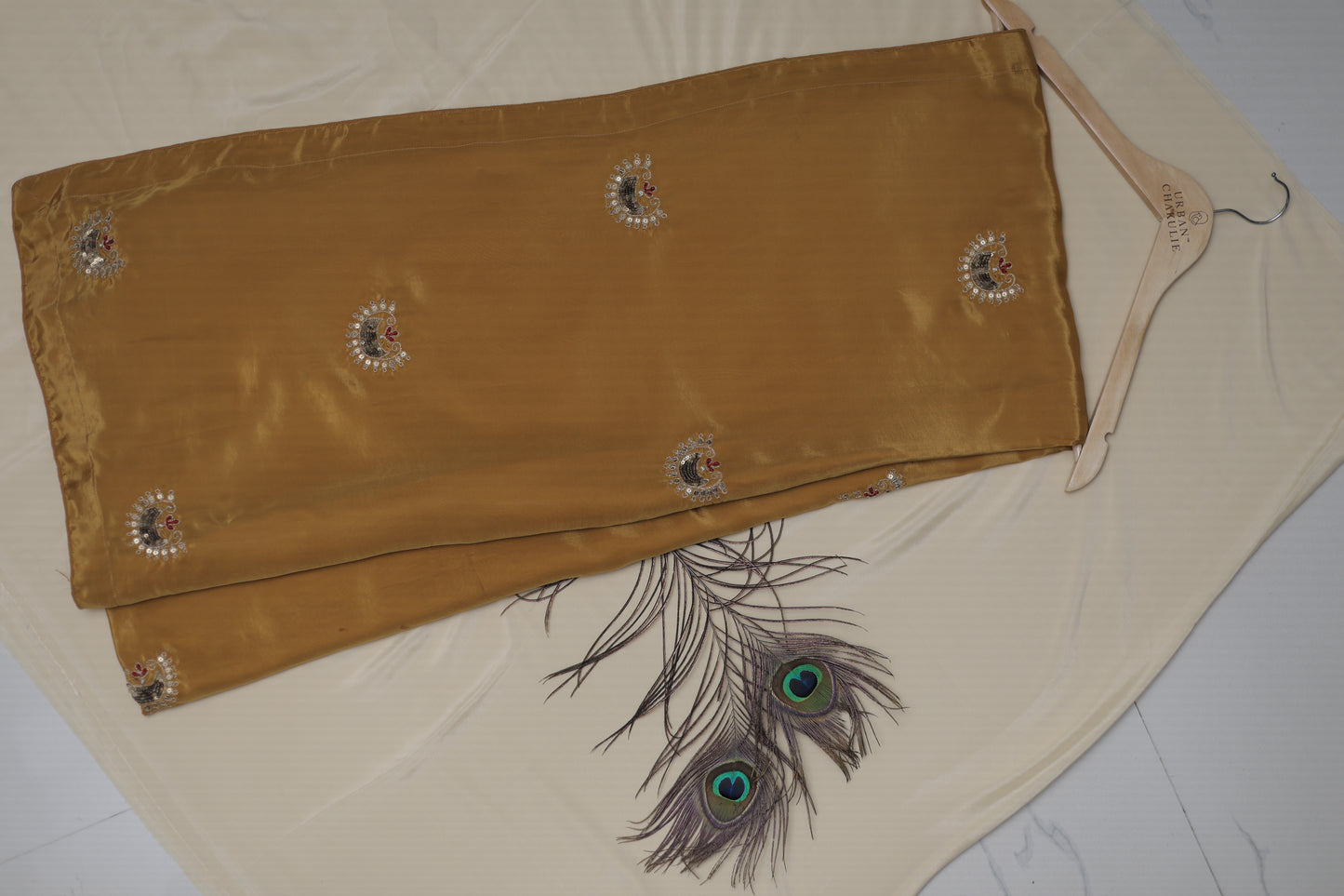 MUSTARD YELLOW- H.O.SILK SAREE (CHANDRIKA BUTTA - MOONLET MOTIFS)