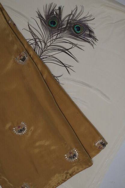 MUSTARD YELLOW- H.O.SILK SAREE (CHANDRIKA BUTTA - MOONLET MOTIFS)