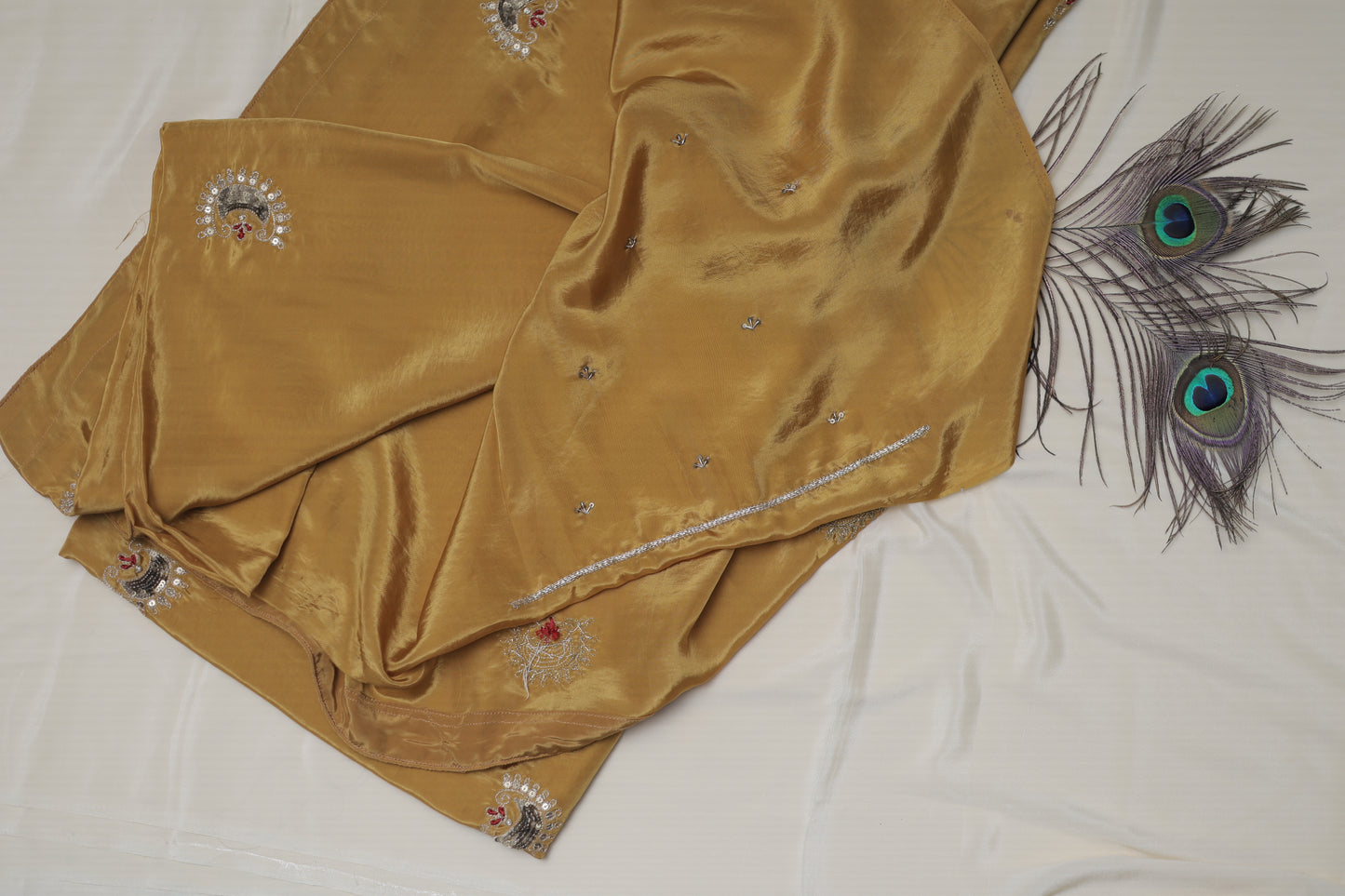 MUSTARD YELLOW- H.O.SILK SAREE (CHANDRIKA BUTTA - MOONLET MOTIFS)
