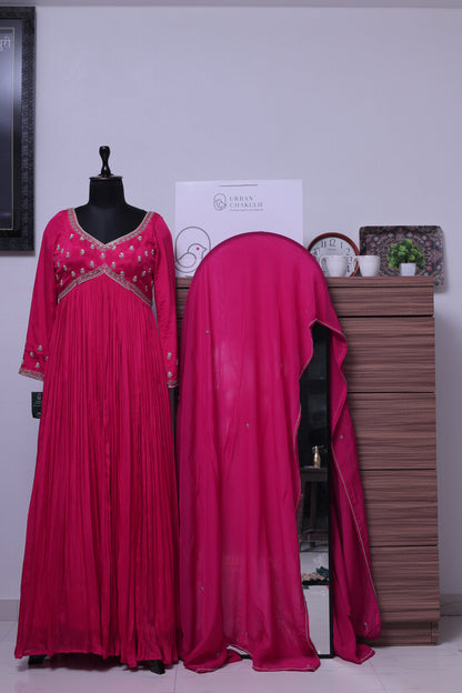DARK PINK ANARKALI SET