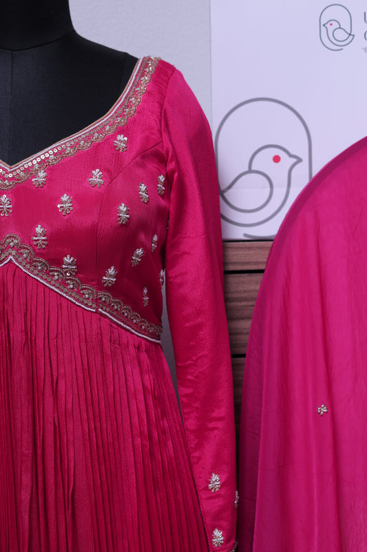DARK PINK ANARKALI SET