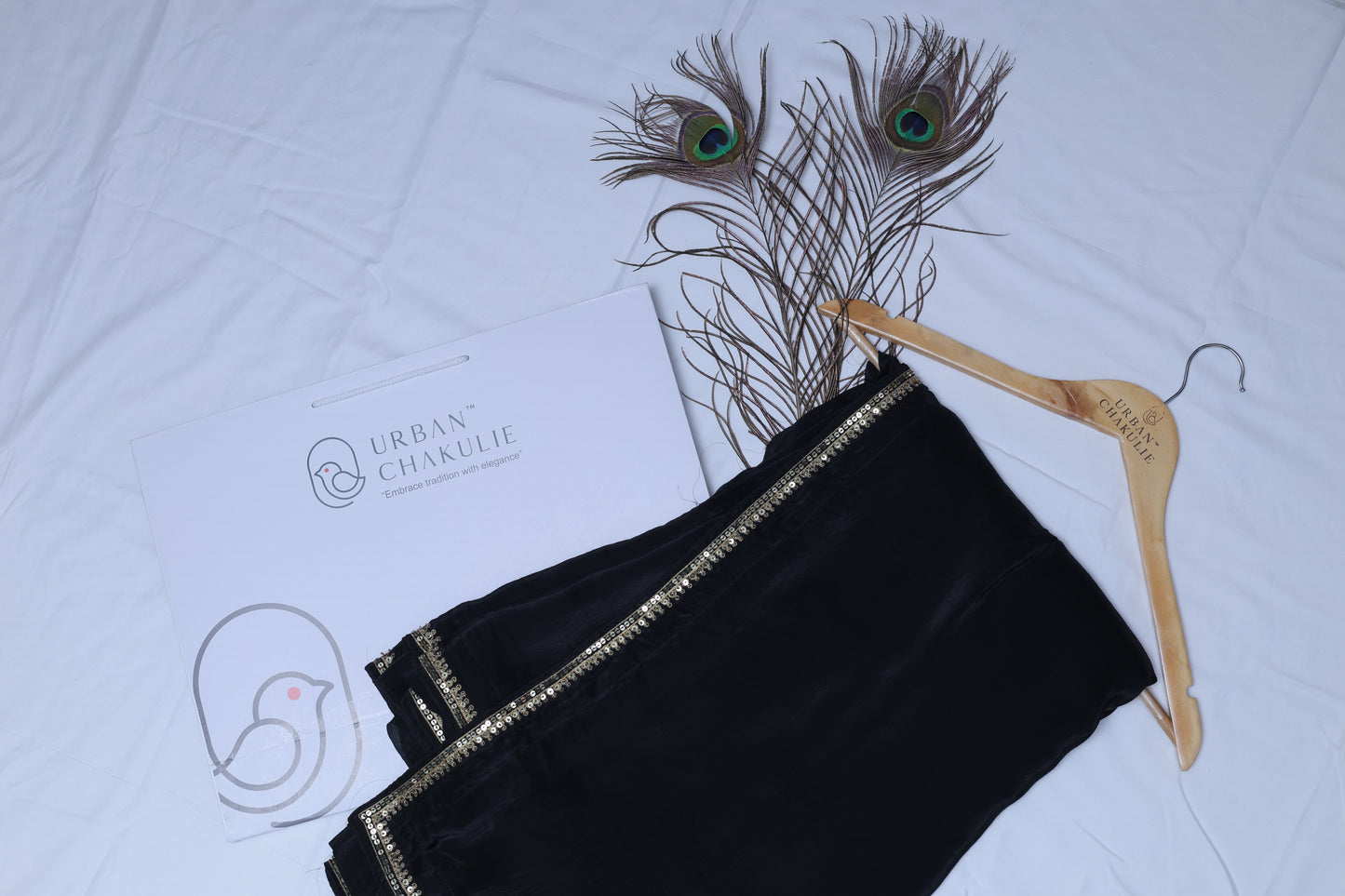 BLACK- H.O.SILK SAREE (SITARA KINARA - STARRY EDGE)