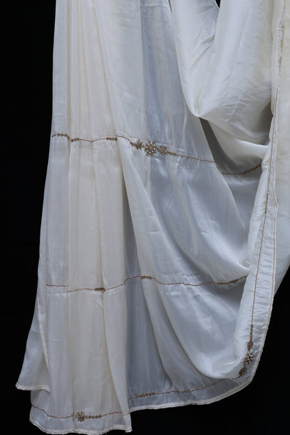 IVORY- AUTUMN CREPE SAREE(PRABHA - LUMINOUS GLOW)