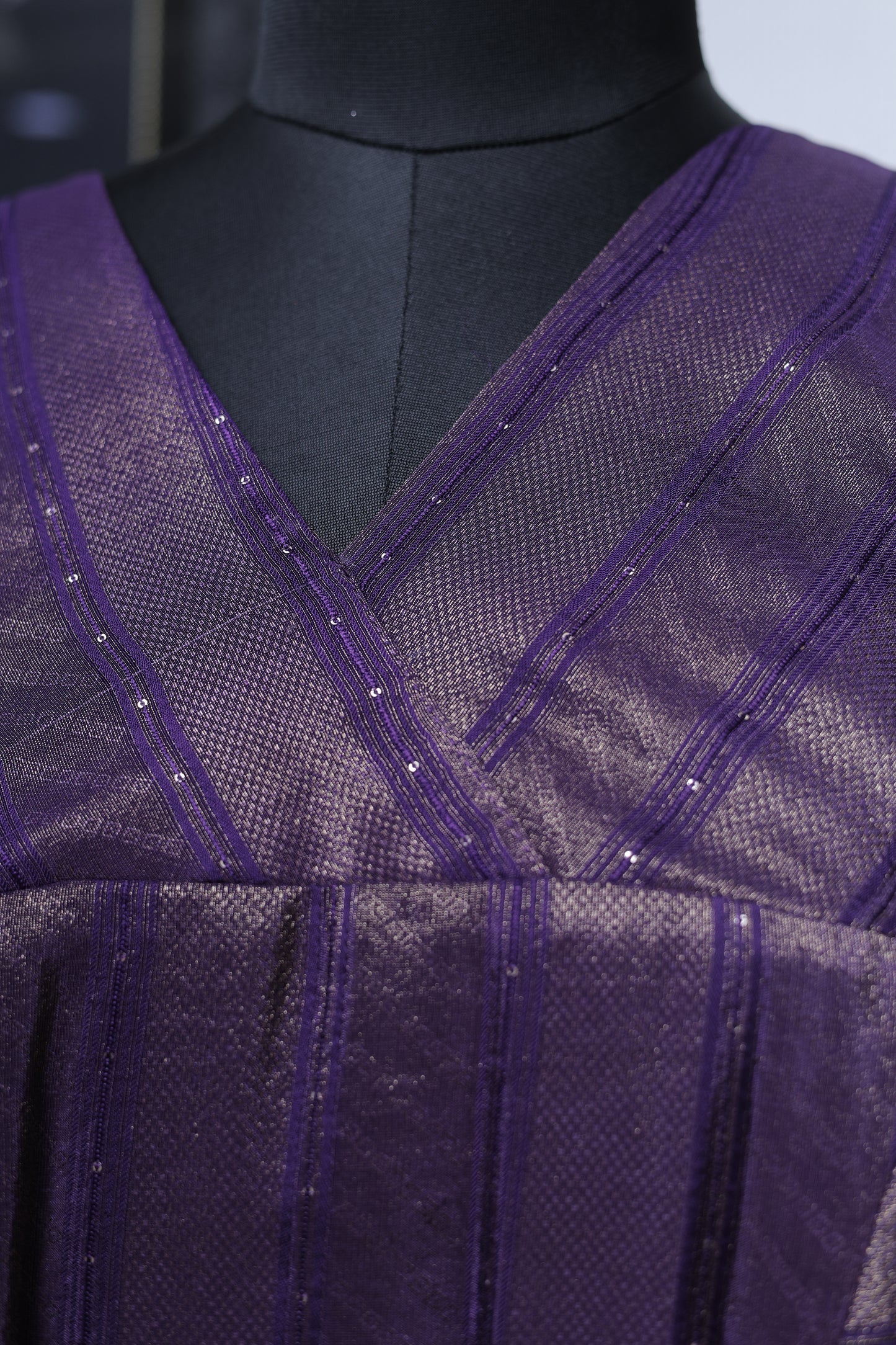 DEEP VIOLET PRINCESS CUT KURTA PANT SET