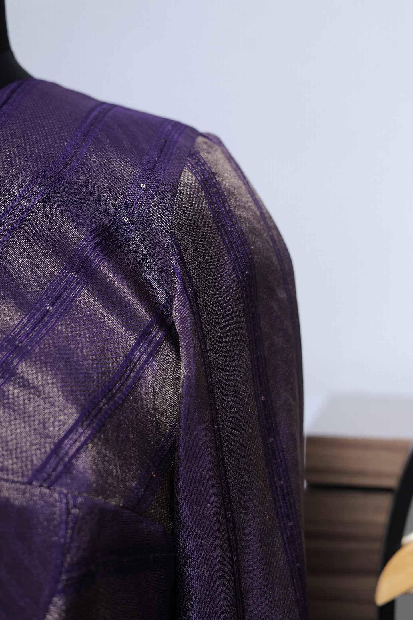 DEEP VIOLET PRINCESS CUT KURTA PANT SET