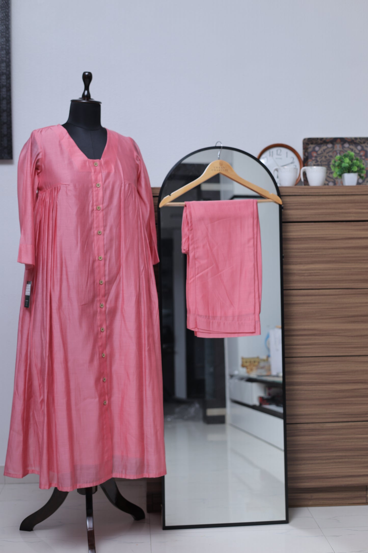 BABY PINK - CHANDERI CO-ORD SET