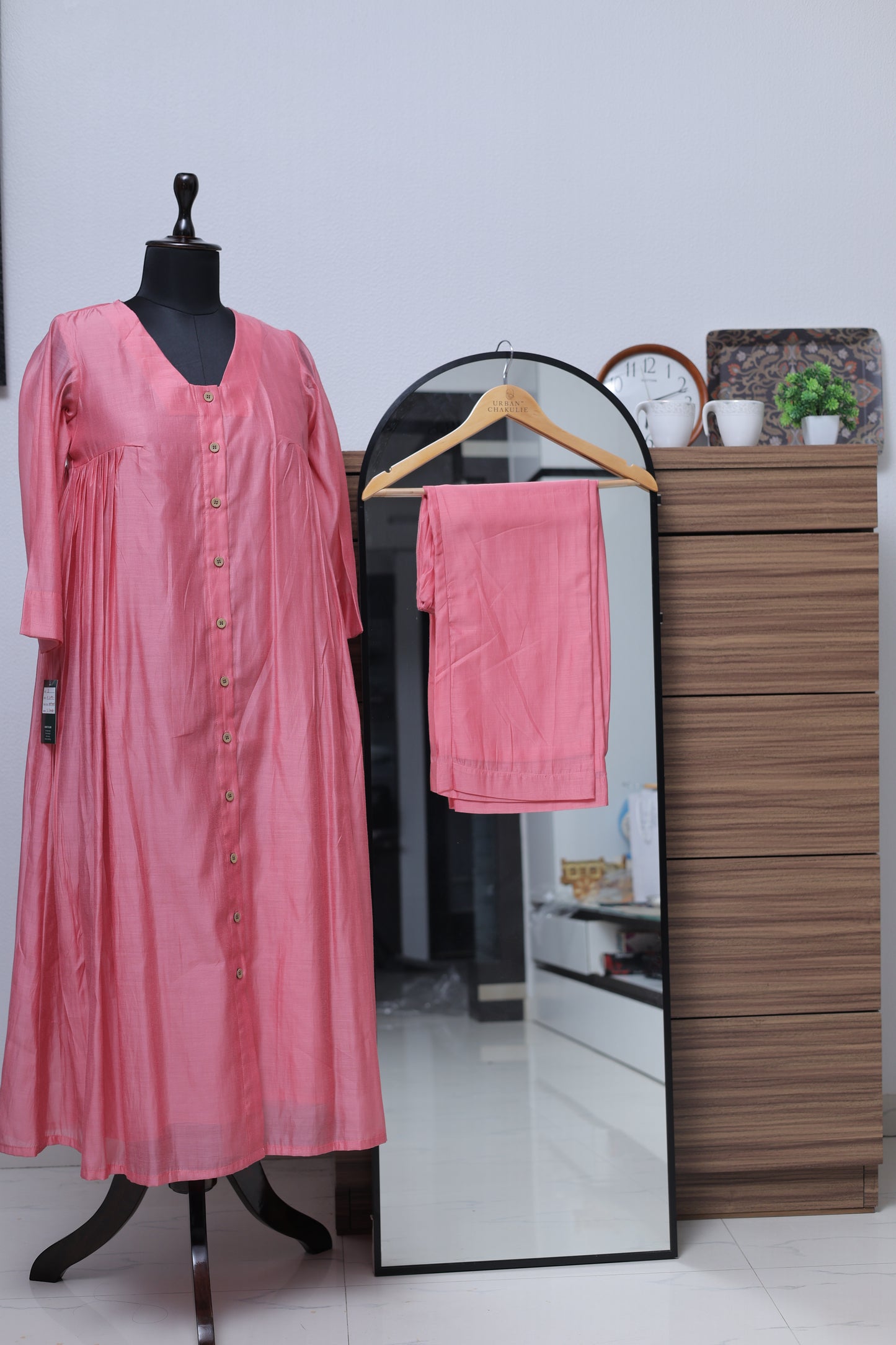 BABY PINK - CHANDERI CO-ORD SET