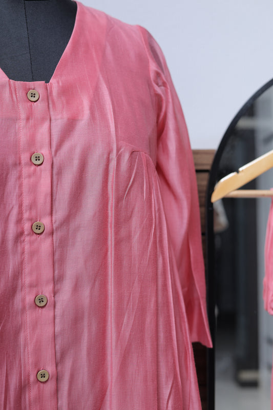 BABY PINK - CHANDERI CO-ORD SET