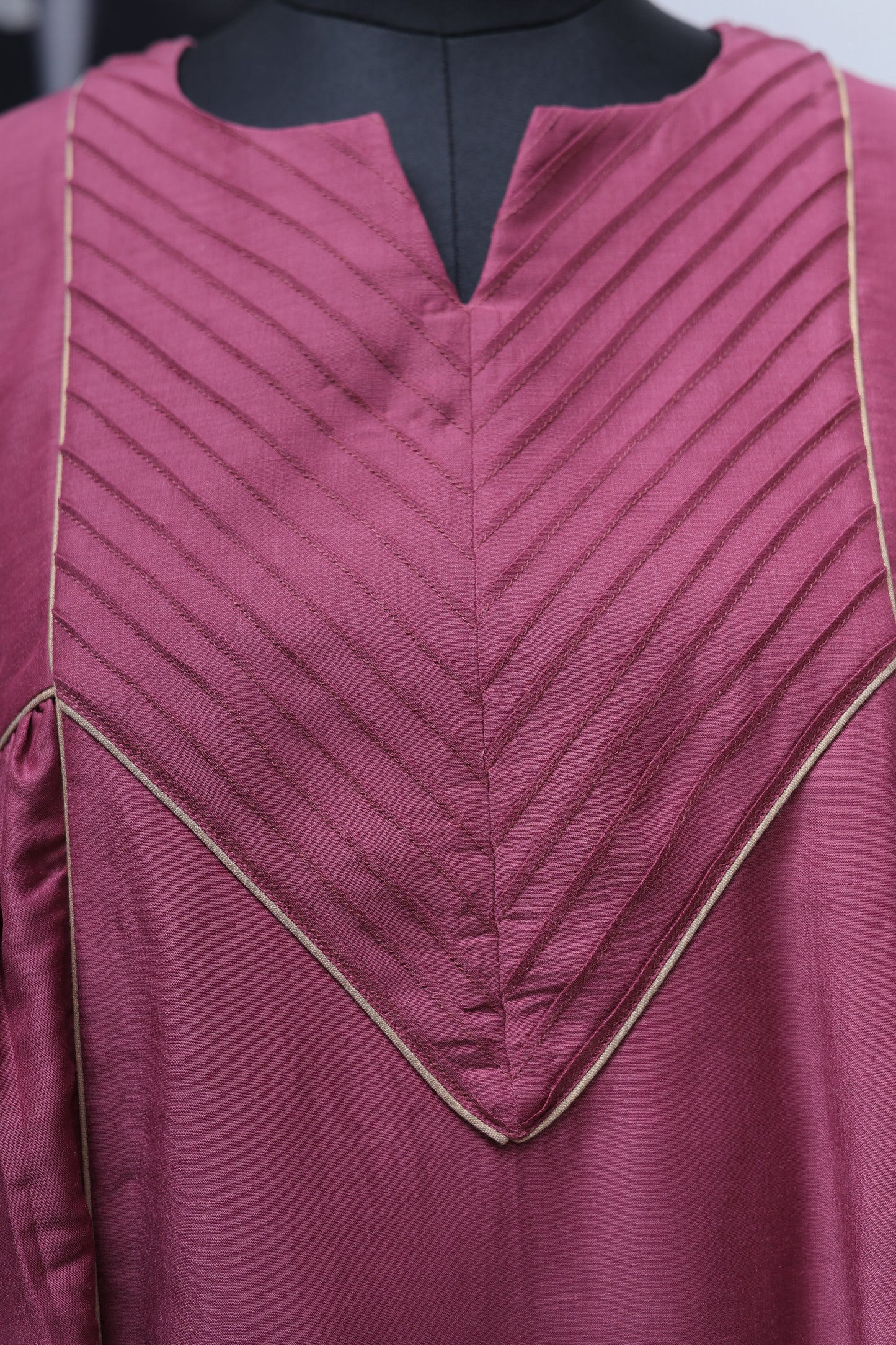 MAROON PINK - SIDE PLEATS SUIT SET