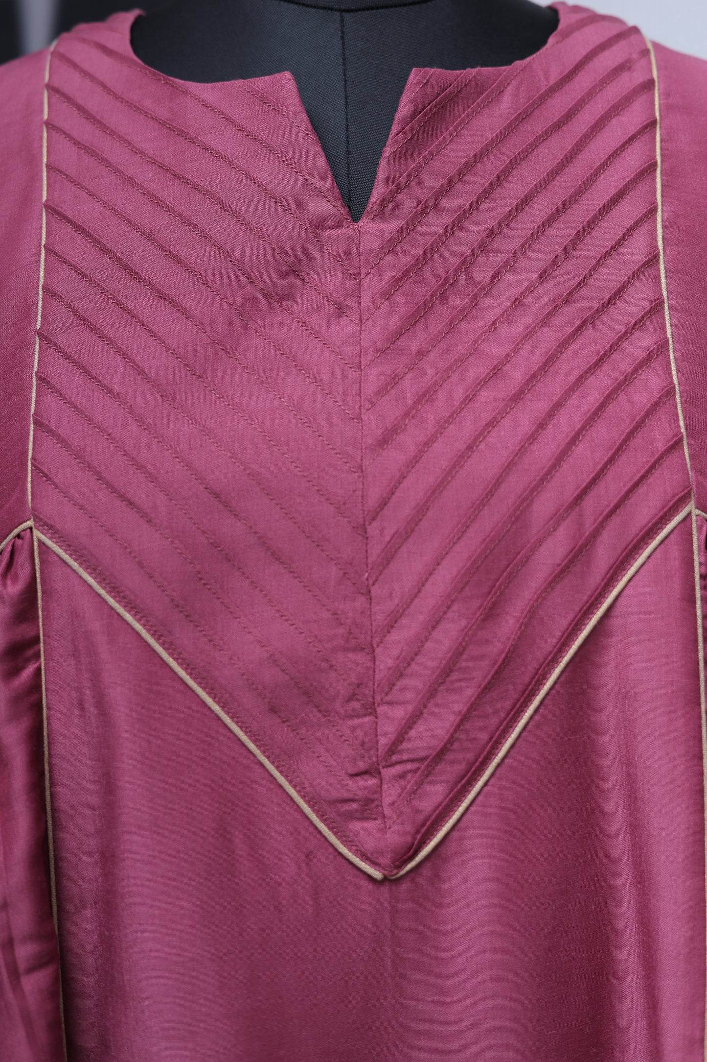MAROON PINK - SIDE PLEATS SUIT SET