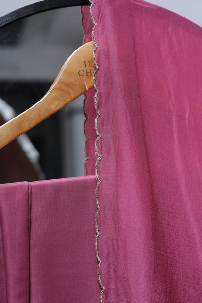 MAROON PINK - SIDE PLEATS SUIT SET