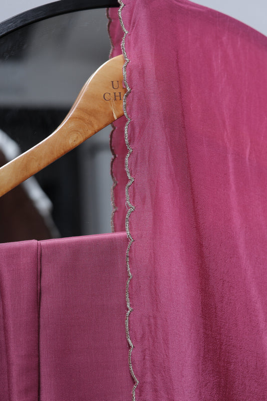MAROON PINK - SIDE PLEATS SUIT SET