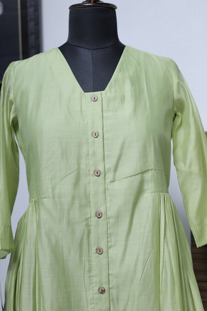 LIGHT SAGE GREEN- CHANDERI CO-ORD SET