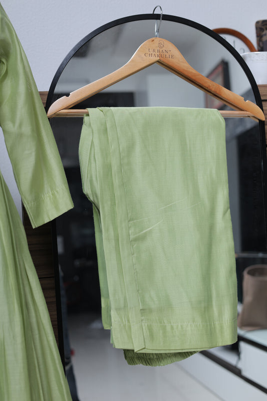LIGHT SAGE GREEN- CHANDERI CO-ORD SET