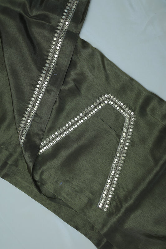 ARMY GREEN(JHILMIL-SPARKLING) SUIT SET