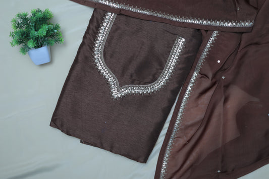 DARK BROWN (ZEWAR-JEWELLERY) SUIT SET