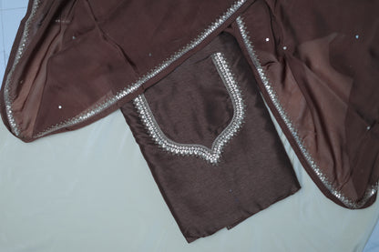 DARK BROWN (ZEWAR-JEWELLERY) SUIT SET