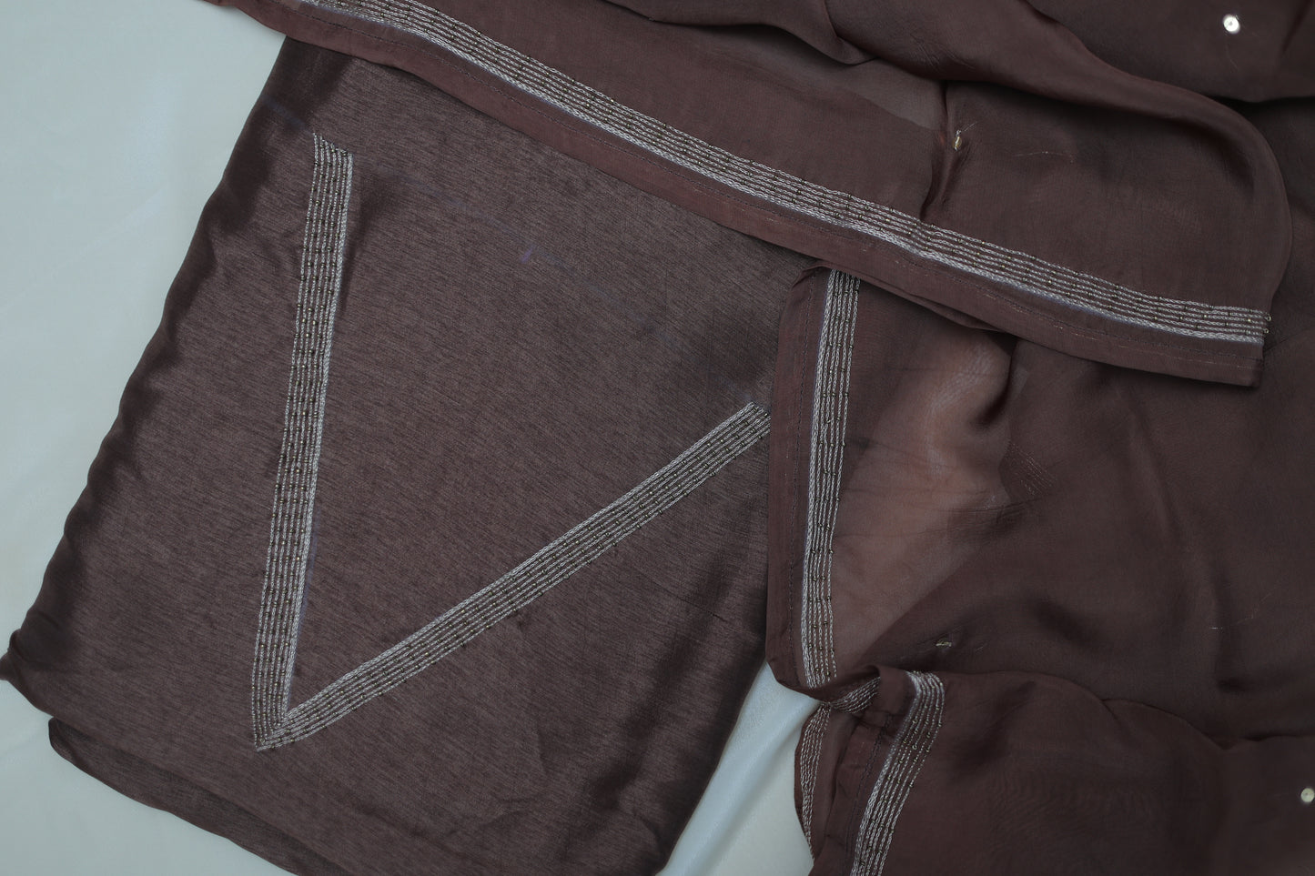 DARK BROWN (KANAKREKHA-GOLDEN LINES ) SUIT SET