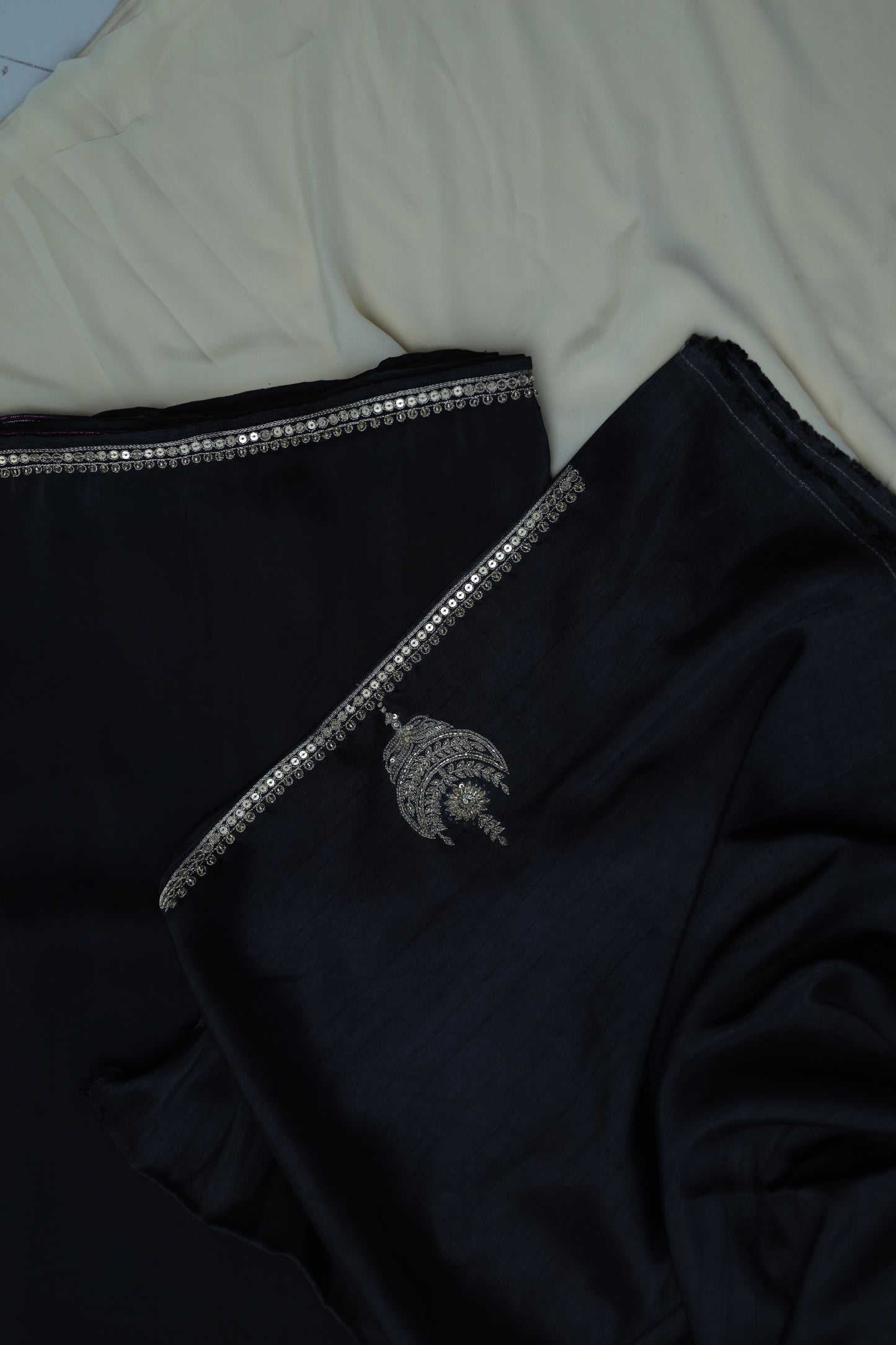 BLACK - SILK ORGANZA SAREE (MEHFIL-E-RAAT - GATHERING OF THE NIGHT)