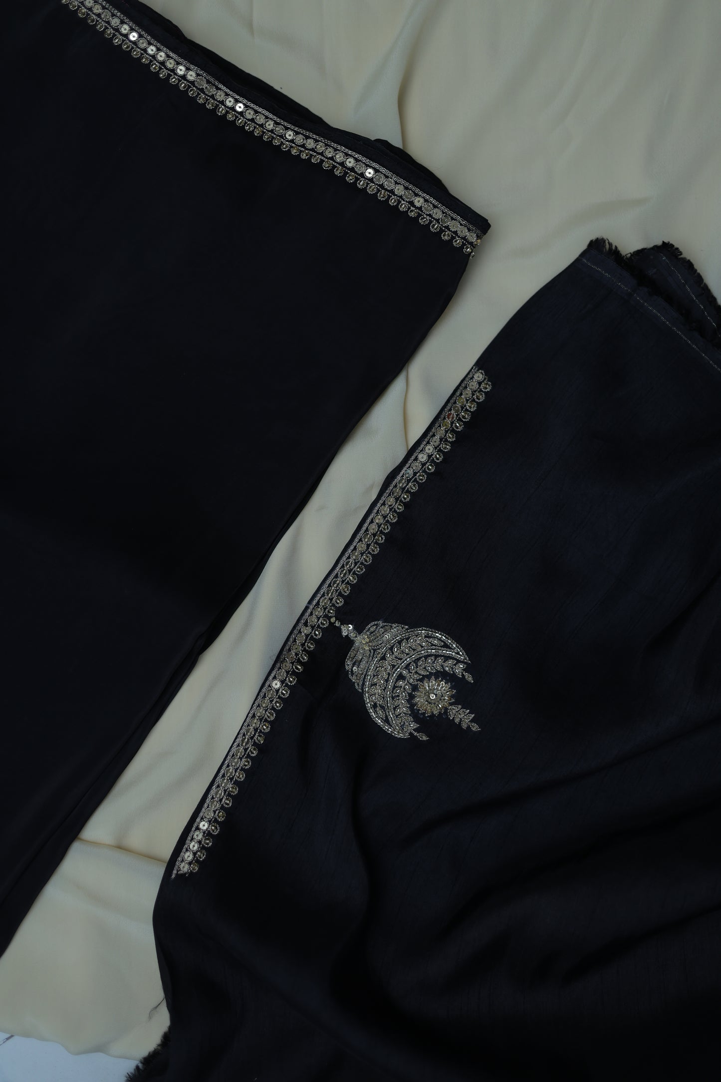 BLACK - SILK ORGANZA SAREE (MEHFIL-E-RAAT - GATHERING OF THE NIGHT)