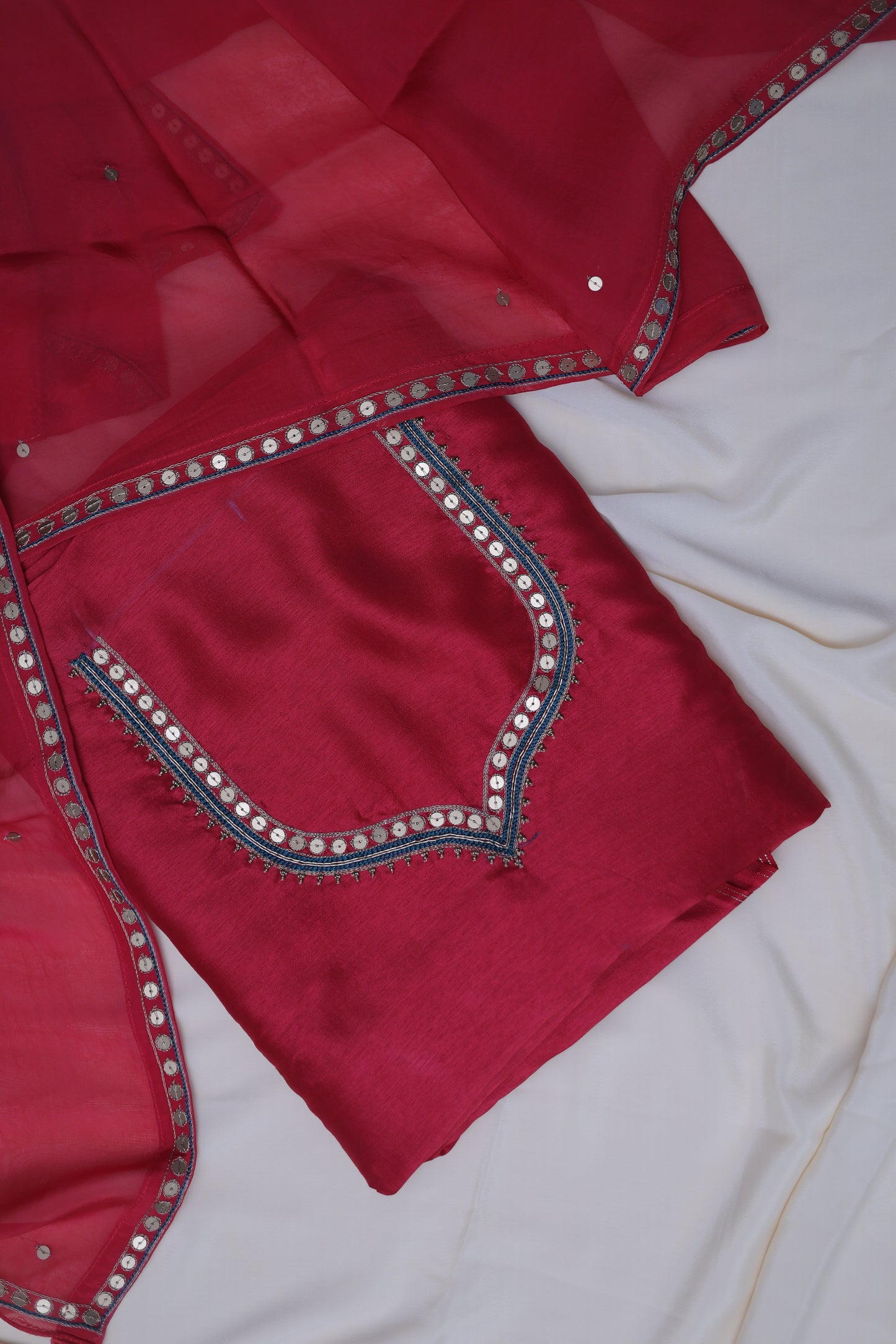 DARK RED (SWARNMALA-GOLDEN GARLAND) SUIT SET