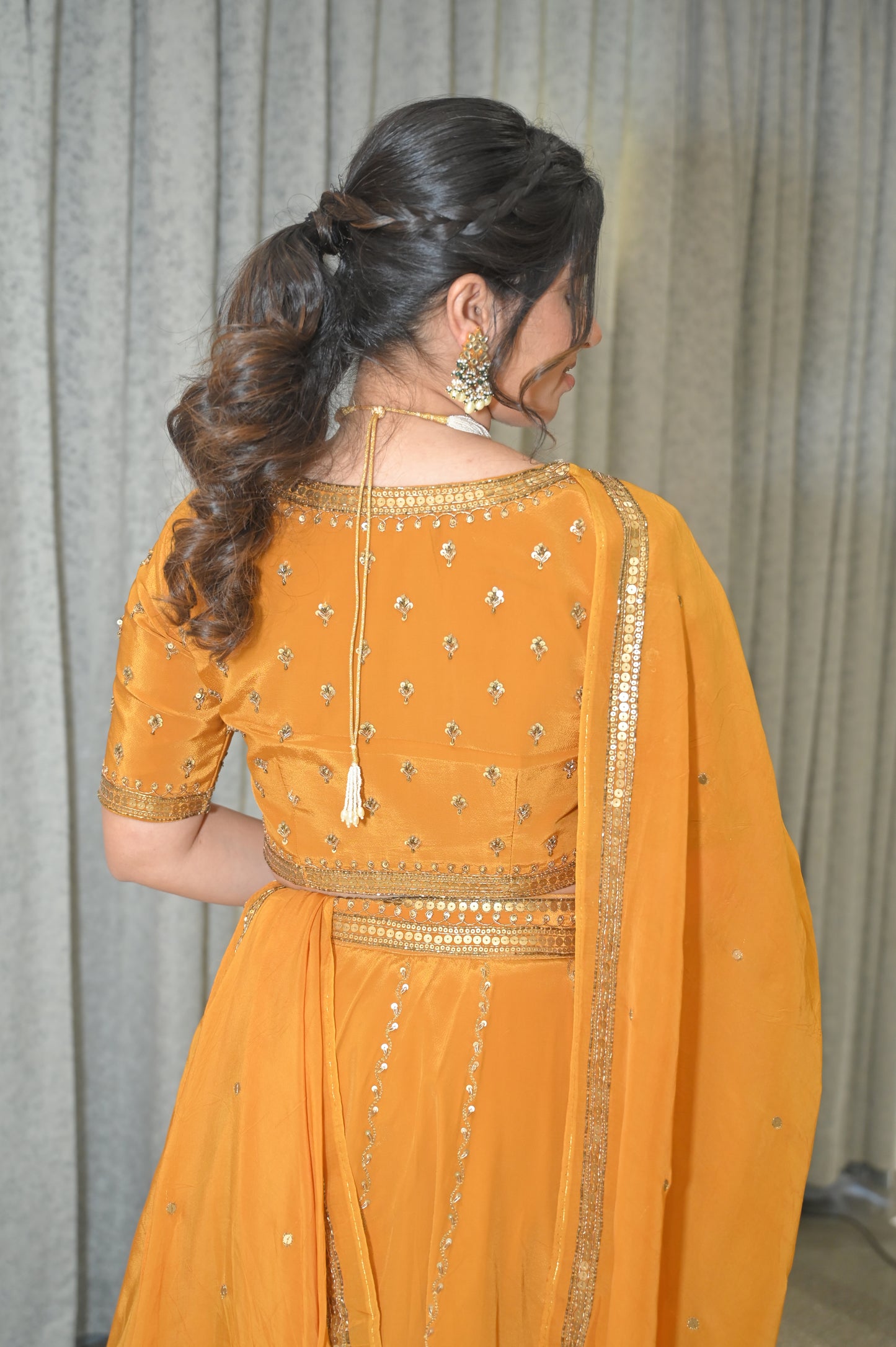 MUSTARD YELLOW LEHENGA SET (SUNEHRI SAAZ - GOLDEN ADORNMENT)