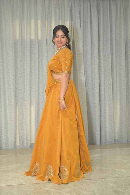MUSTARD YELLOW LEHENGA SET (SUNEHRI SAAZ - GOLDEN ADORNMENT)