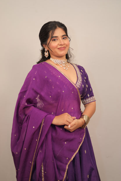 DEEP VIOLET LEHENGA SET (JAMUNI MOHINI-PURPLE BEAUTY)
