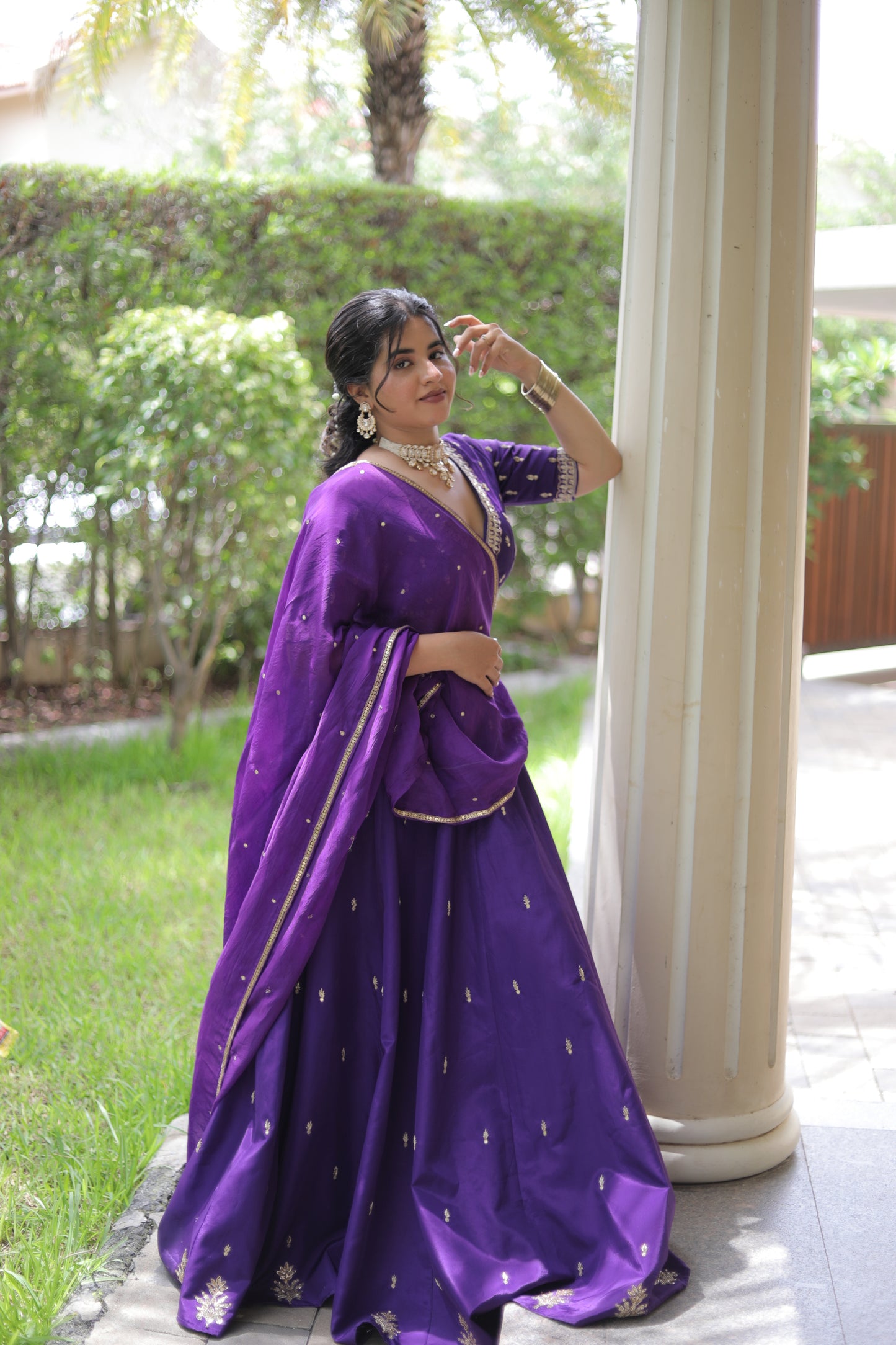 DEEP VIOLET LEHENGA SET (JAMUNI MOHINI-PURPLE BEAUTY)