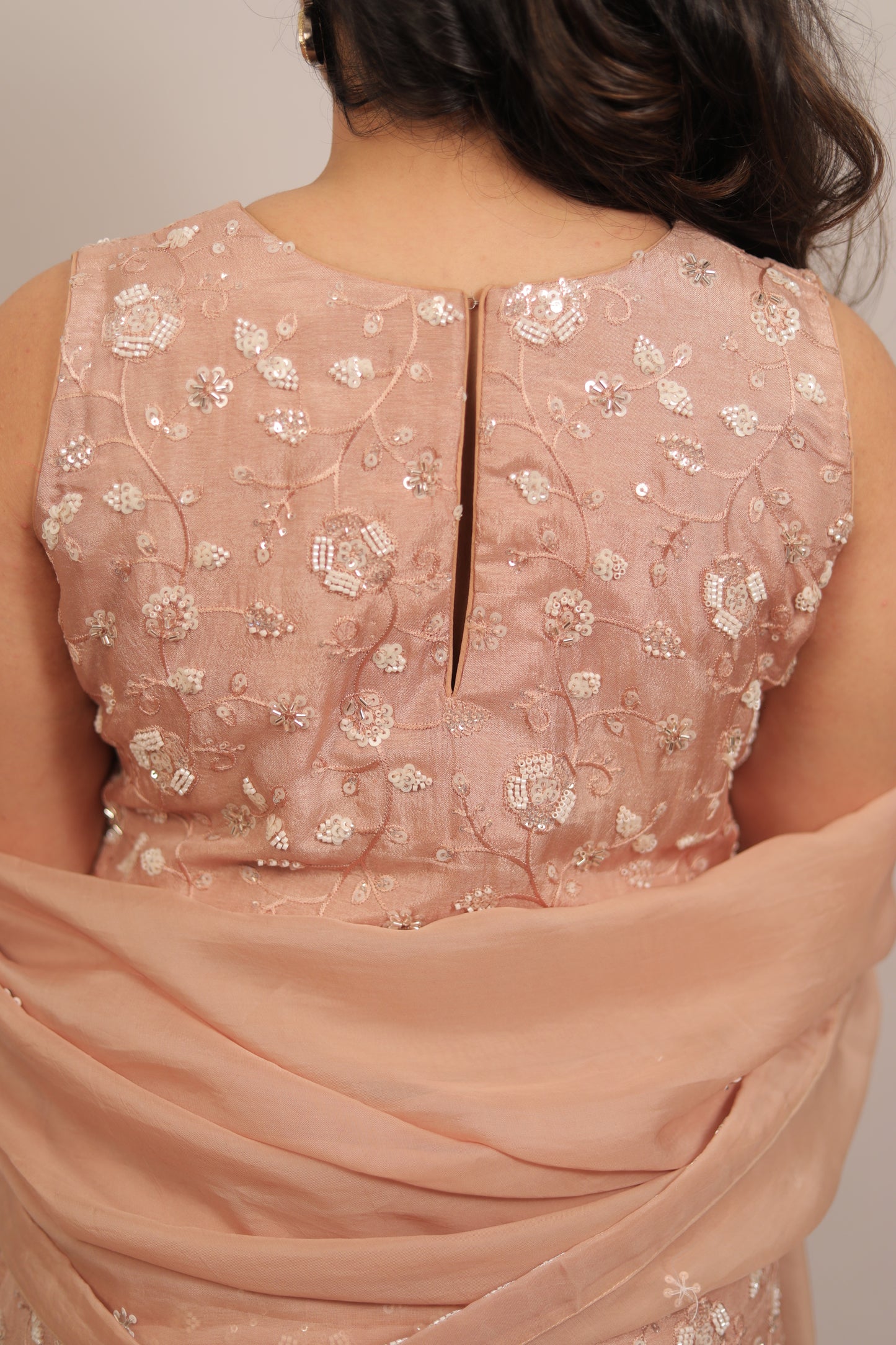 ROSE BISQUE - FULL FAIRED PANEL SHARARA SET