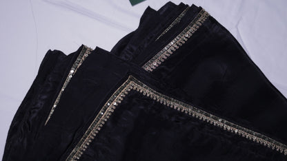 BLACK- H.O.SILK SAREE (SITARA KINARA - STARRY EDGE)