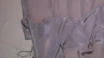 METALLIC BEIGE - H.O.SILK SAREE (PUSHPA REKHA-FLORAL LINE)