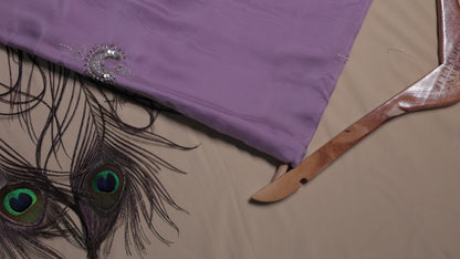 LIGHT PURPLE - AUTUMN CREPE SAREE (INDU REKHA- MOON’S ARC)