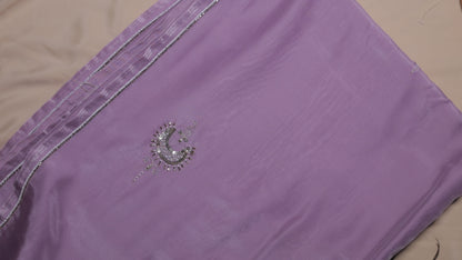 LIGHT PURPLE - AUTUMN CREPE SAREE (INDU REKHA- MOON’S ARC)